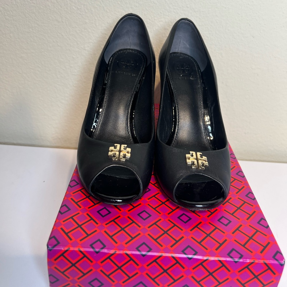 Tory Burch Jolie Peep Toe Wedge